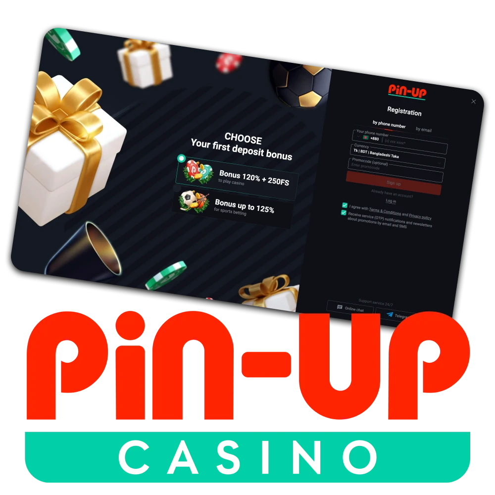 Create your gaming account at Pin Up Casino.