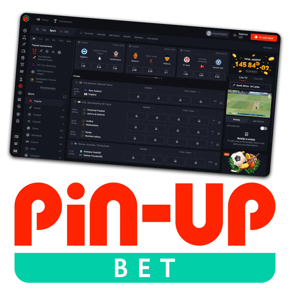 Place your sports bets on the official Pin Up Bet platform.