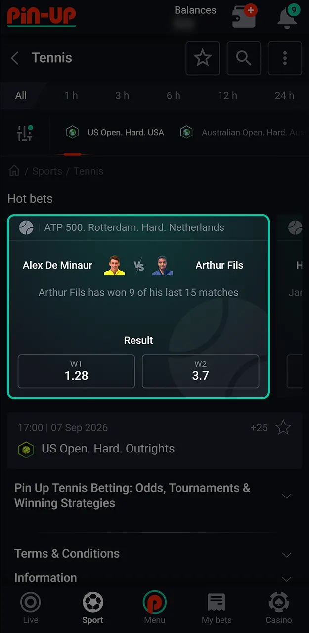 Choose the best betting lines at Pin-Up to prepare your betslip.