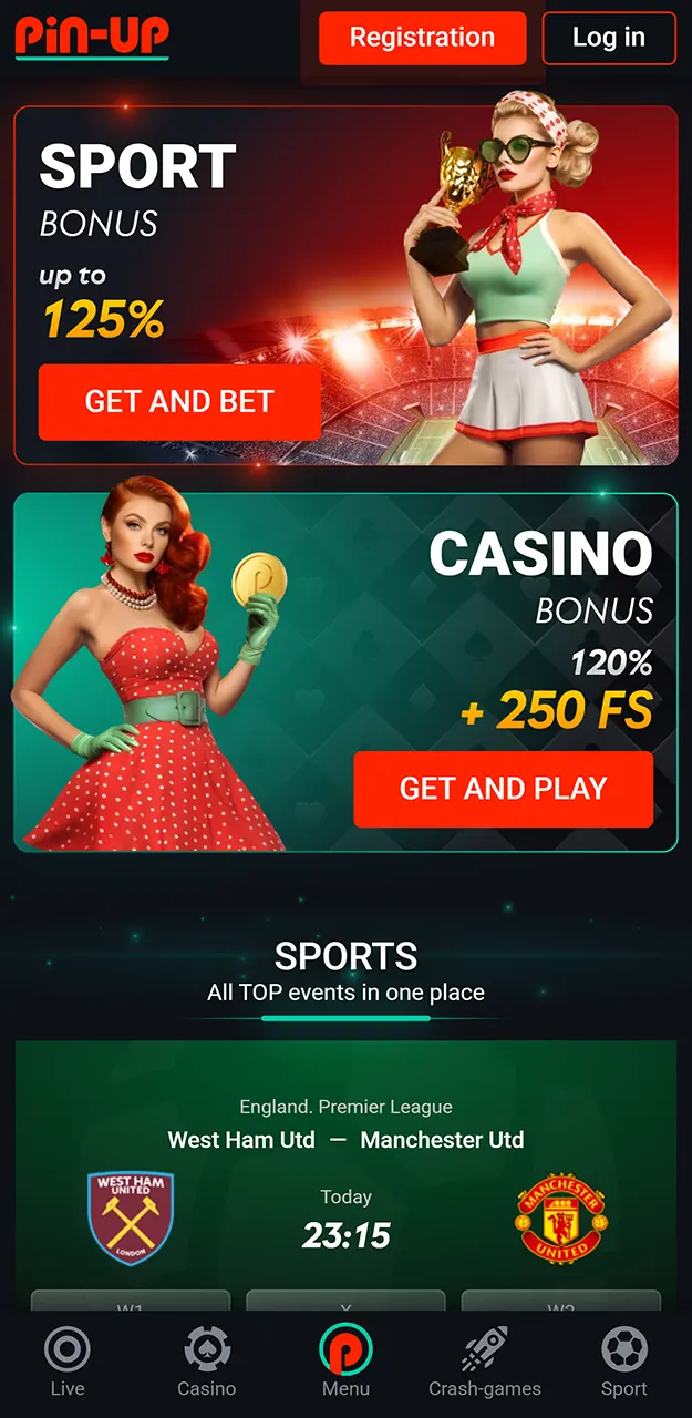 Access the download link for the Pin-Up Aviator app via mobile browser.