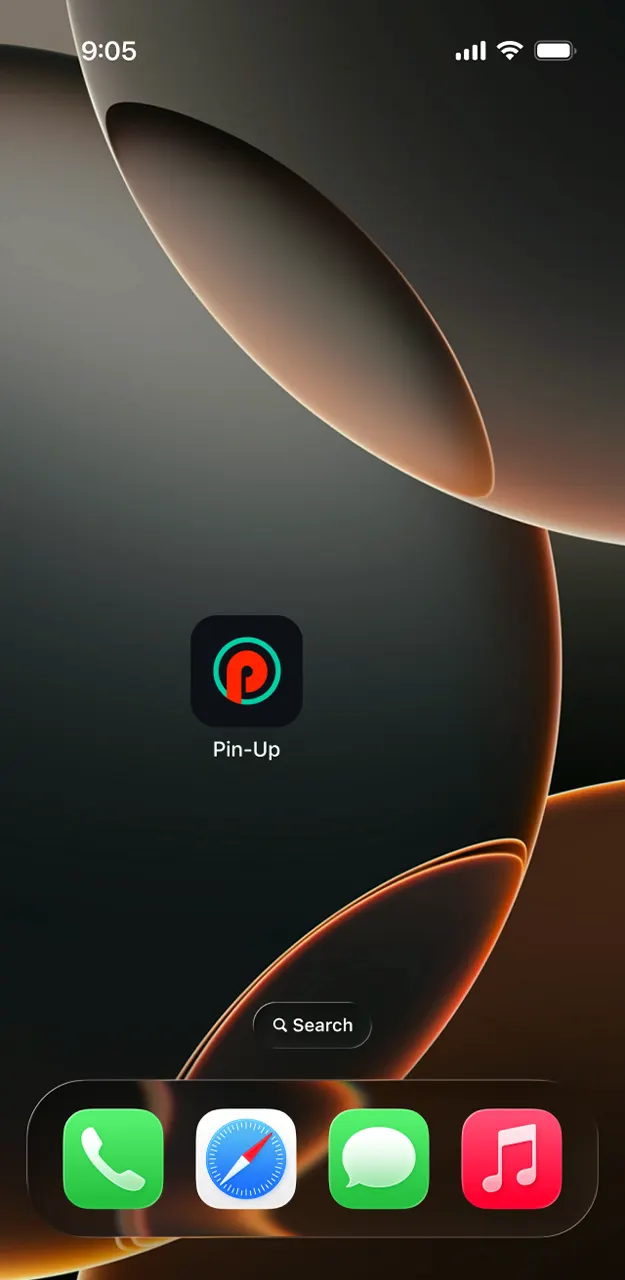 Verify the shortcut is ready for instant Pin-Up Aviator mobile gaming.