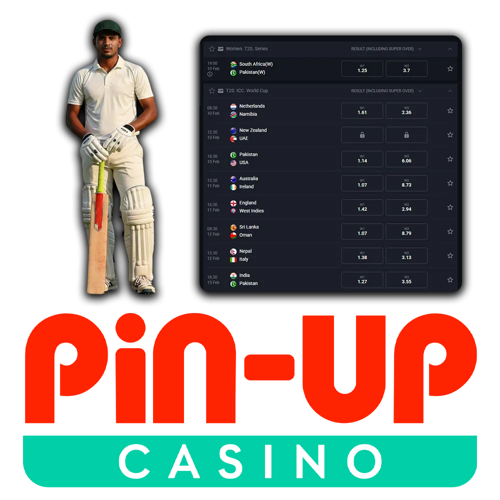 Place your winning wagers on Pin-Up cricket betting matches in Bangladesh.
