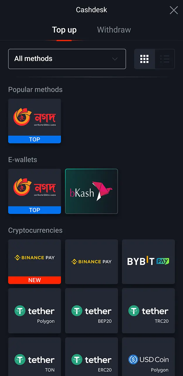 Fund your account using local methods for betting at Pin-Up.