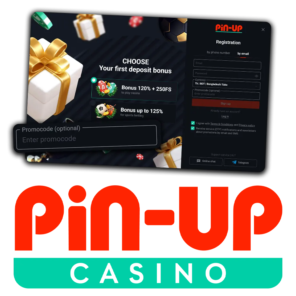 Apply the official promo code of Pin-Up to unlock special rewards.