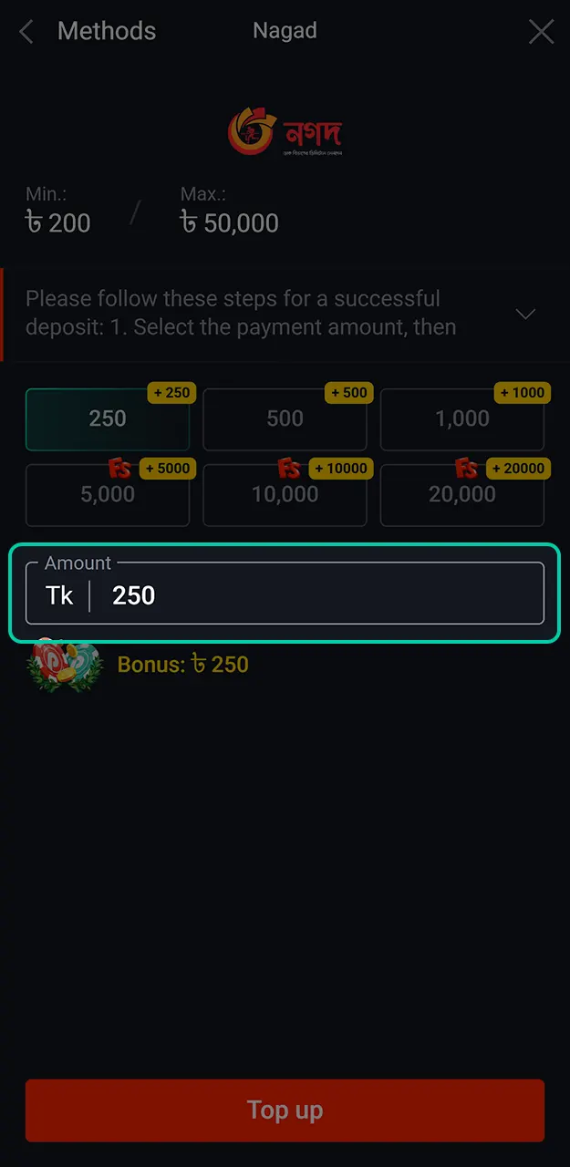 Provide the required info to validate your Pin-Up bonus code.