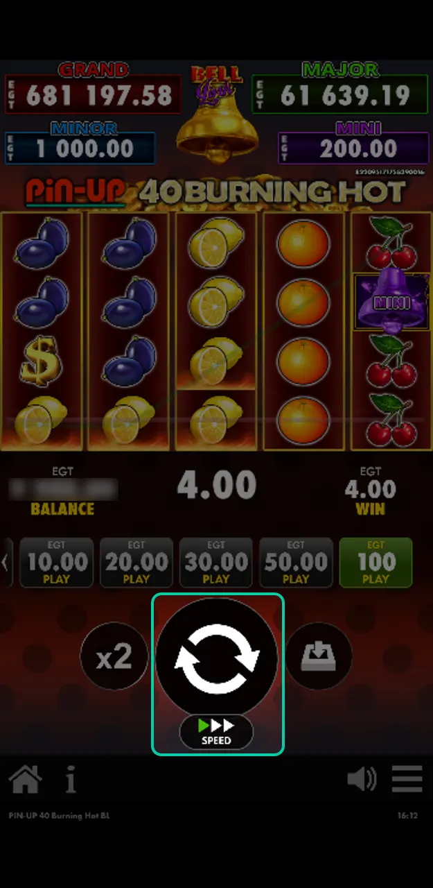Press the button to start the slot and watch the payouts at Pin-Up.